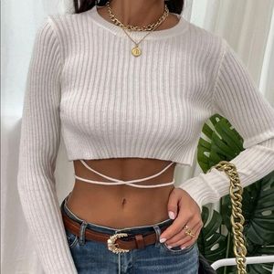 Tie crop sweater ✨